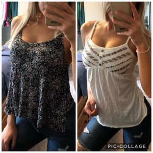 Bundle Set Of 2 flowy Cute tank tops XS